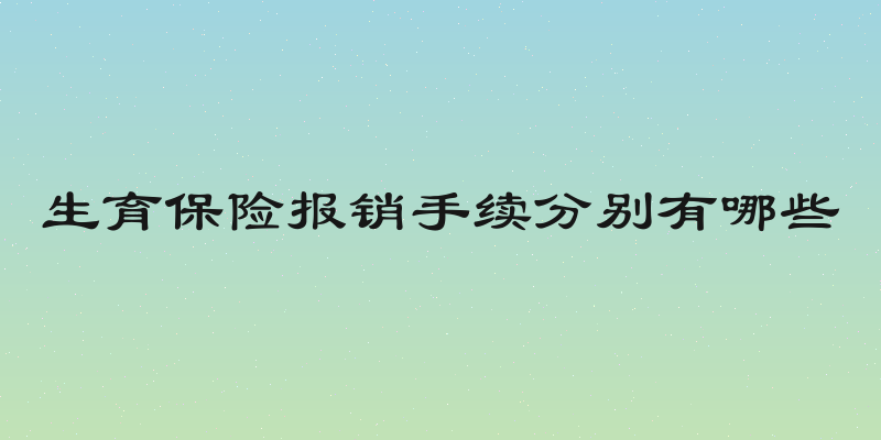 生育保险报销手续分别有哪些