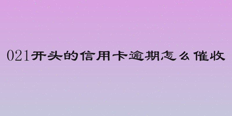 021开头的信用卡逾期怎么催收