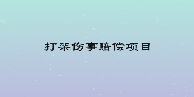 打架伤事赔偿项目