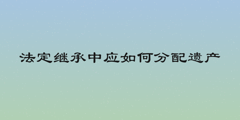 法定继承中应如何分配遗产