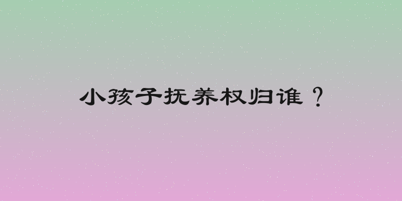 小孩子抚养权归谁？