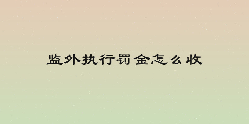 监外执行罚金怎么收