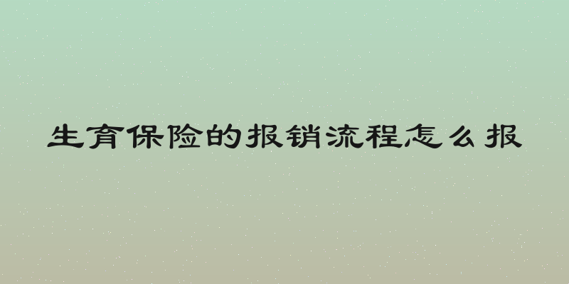 生育保险的报销流程怎么报