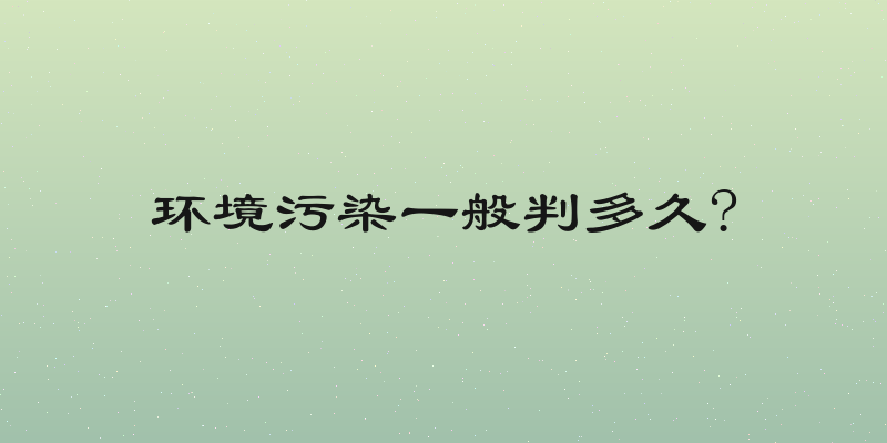 环境污染一般判多久?