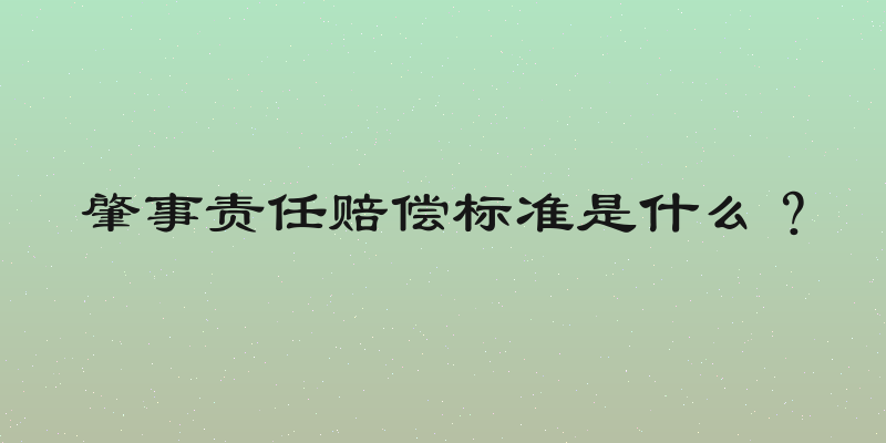 肇事责任赔偿标准是什么？