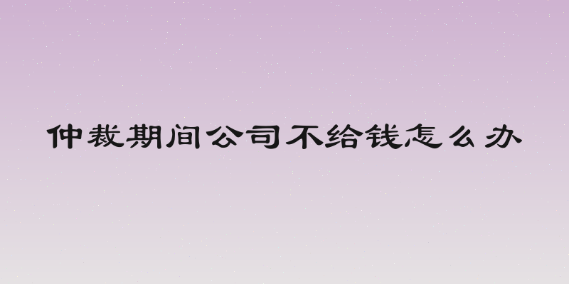 仲裁期间公司不给钱怎么办