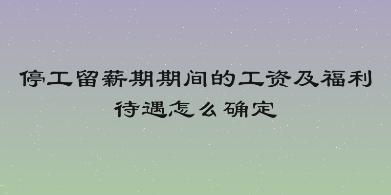 停工留薪期期间的工资及福利待遇怎么确定