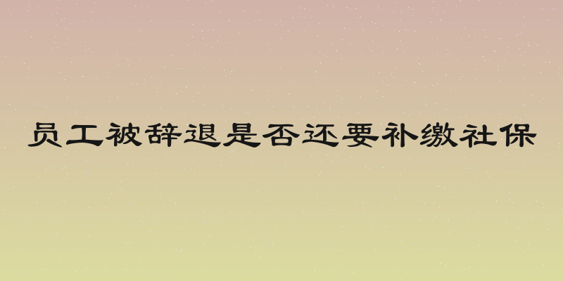 员工被辞退是否还要补缴社保