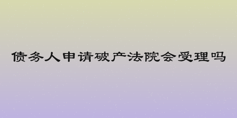 债务人申请破产法院会受理吗