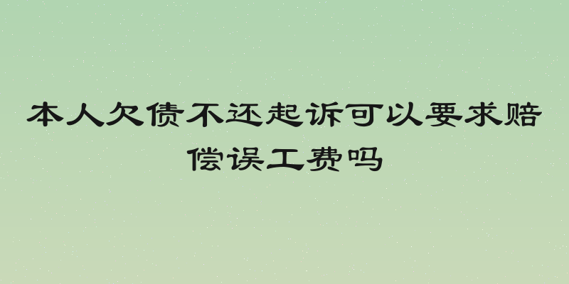 本人欠债不还起诉可以要求赔偿误工费吗