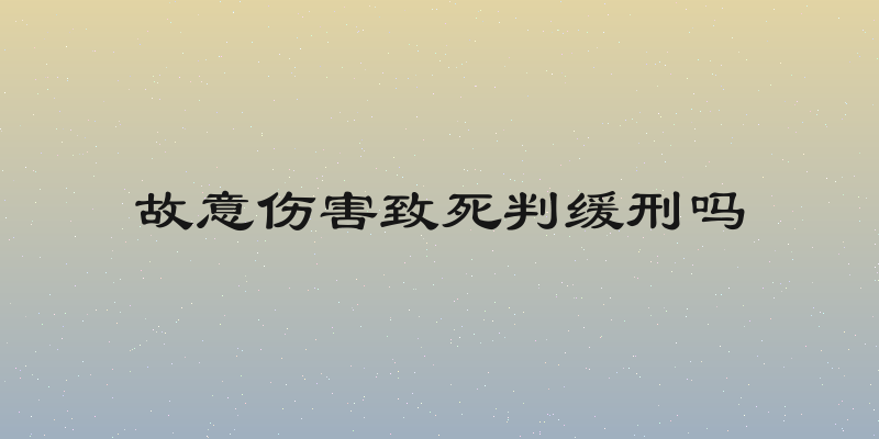 故意伤害致死判缓刑吗