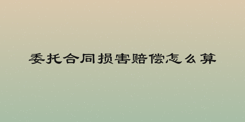 委托合同损害赔偿怎么算