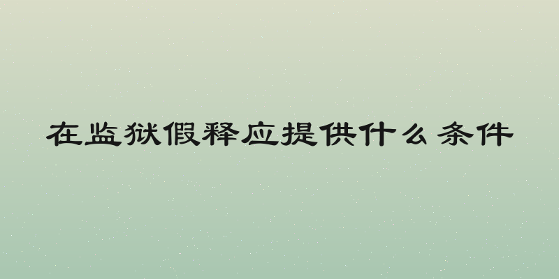 在监狱假释应提供什么条件