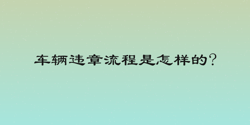 车辆违章流程是怎样的?
