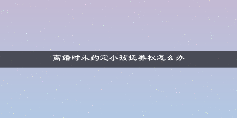 离婚时未约定小孩抚养权怎么办