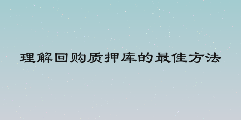 理解回购质押库的最佳方法