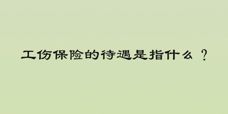 工伤保险的待遇是指什么？