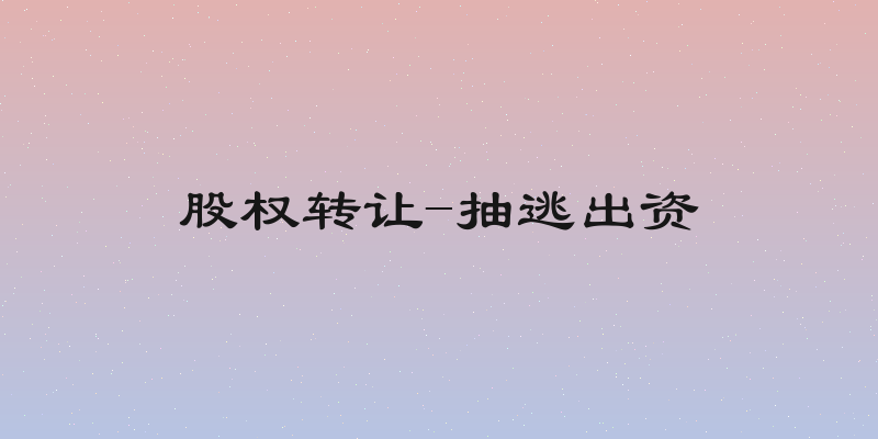 股权转让-抽逃出资