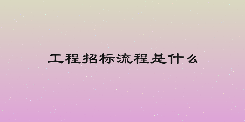 工程招标流程是什么