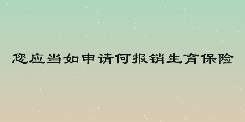 您应当如申请何报销生育保险