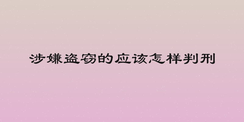 涉嫌盗窃的应该怎样判刑