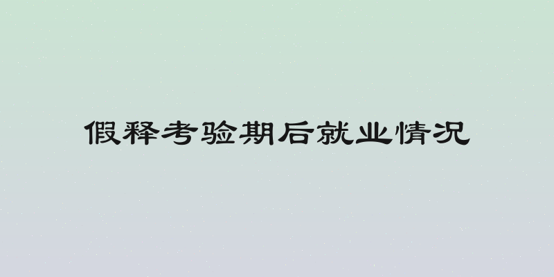 假释考验期后就业情况