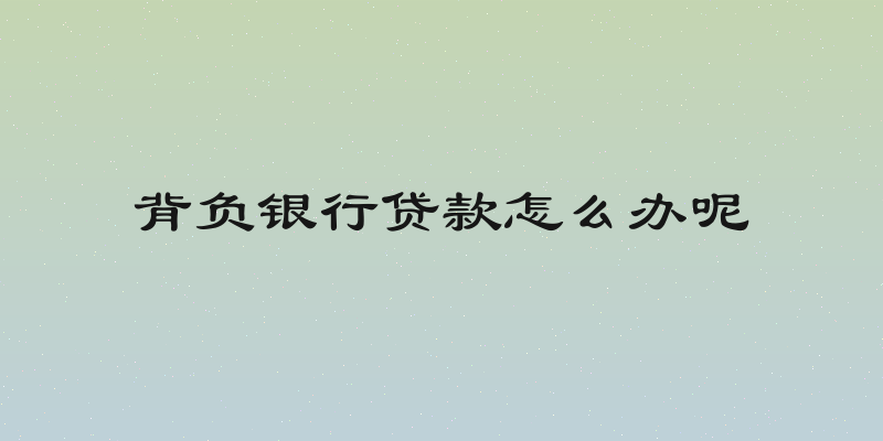 背负银行贷款怎么办呢