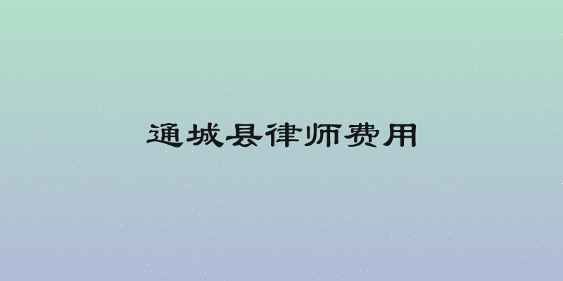 通城县律师费用