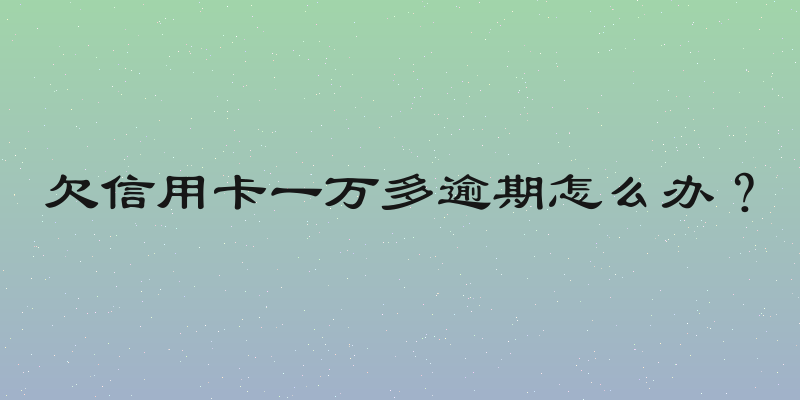 欠信用卡一万多逾期怎么办？