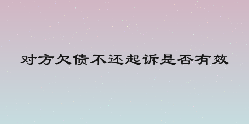 对方欠债不还起诉是否有效
