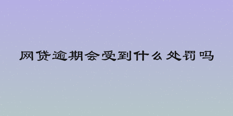 网贷逾期会受到什么处罚吗