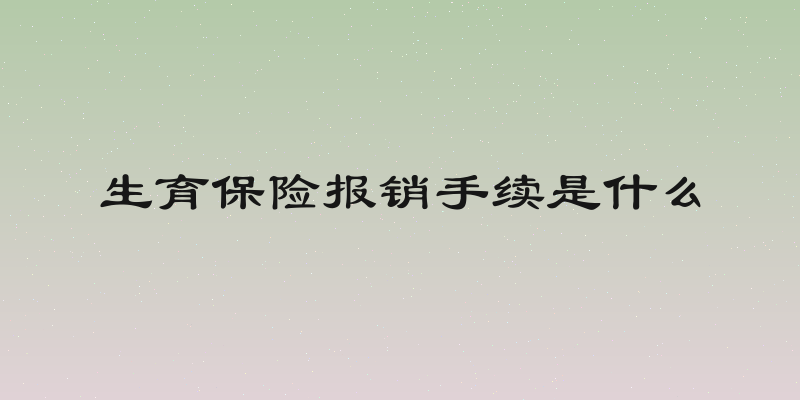生育保险报销手续是什么