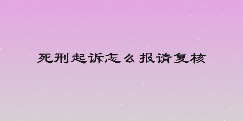 死刑起诉怎么报请复核