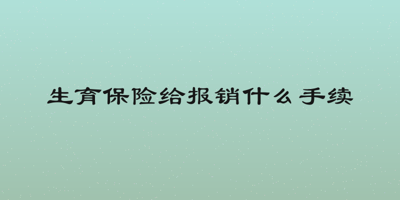 生育保险给报销什么手续