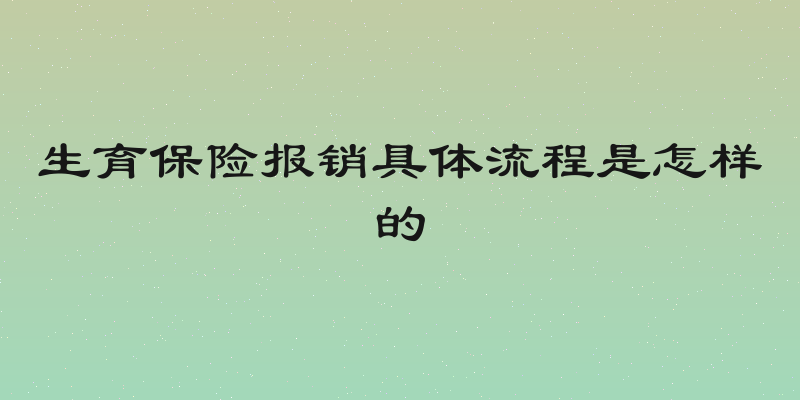 生育保险报销具体流程是怎样的