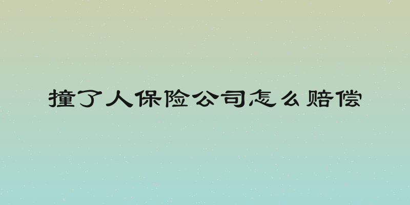 撞了人保险公司怎么赔偿