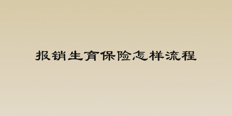 报销生育保险怎样流程