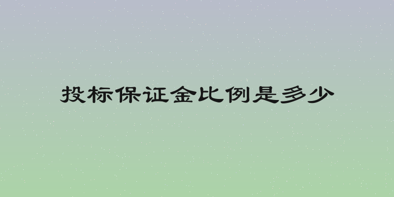 投标保证金比例是多少