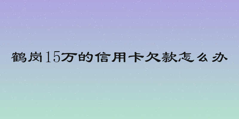鹤岗15万的信用卡欠款怎么办
