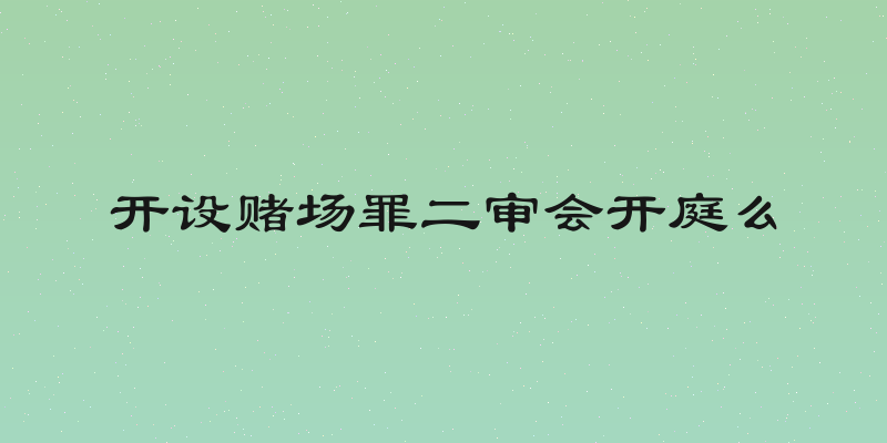 开设赌场罪二审会开庭么