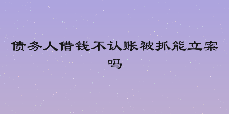 债务人借钱不认账被抓能立案吗