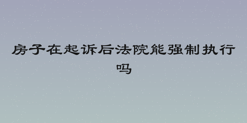 房子在起诉后法院能强制执行吗
