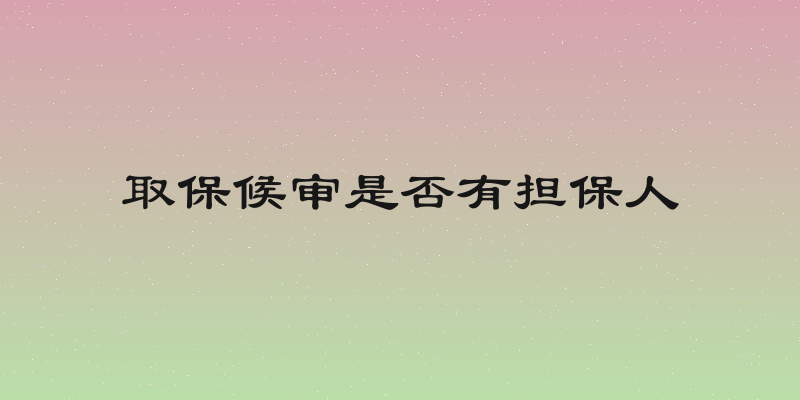取保候审是否有担保人