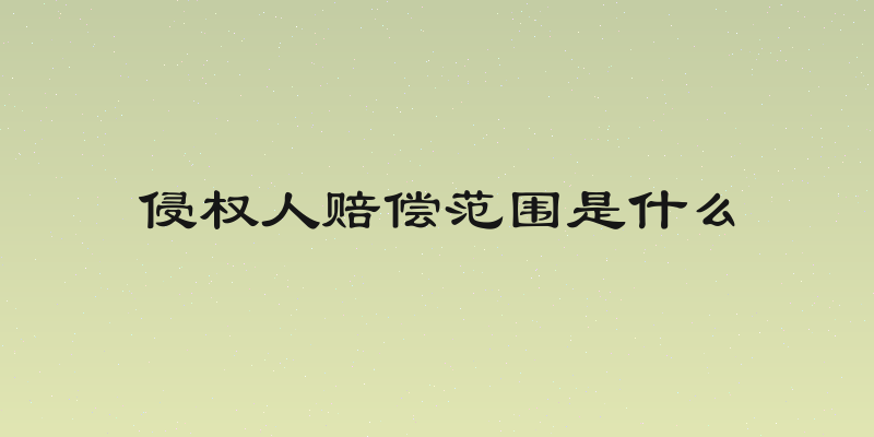 侵权人赔偿范围是什么