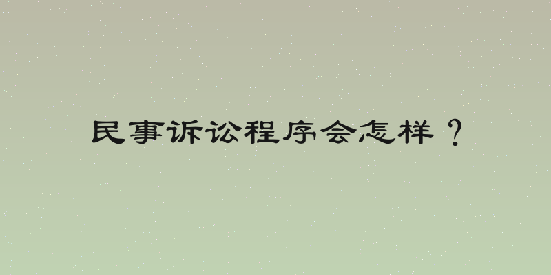 民事诉讼程序会怎样？
