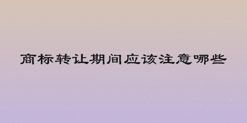 商标转让期间应该注意哪些