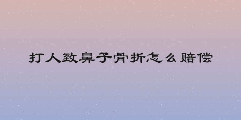 打人致鼻子骨折怎么赔偿