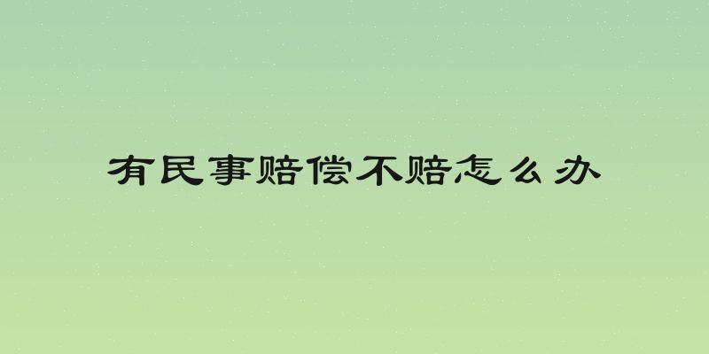 有民事赔偿不赔怎么办