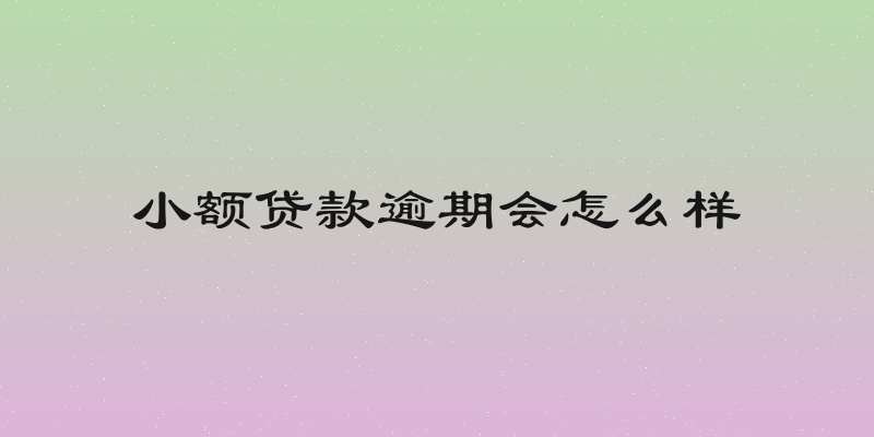 小额贷款逾期会怎么样