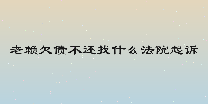 老赖欠债不还找什么法院起诉